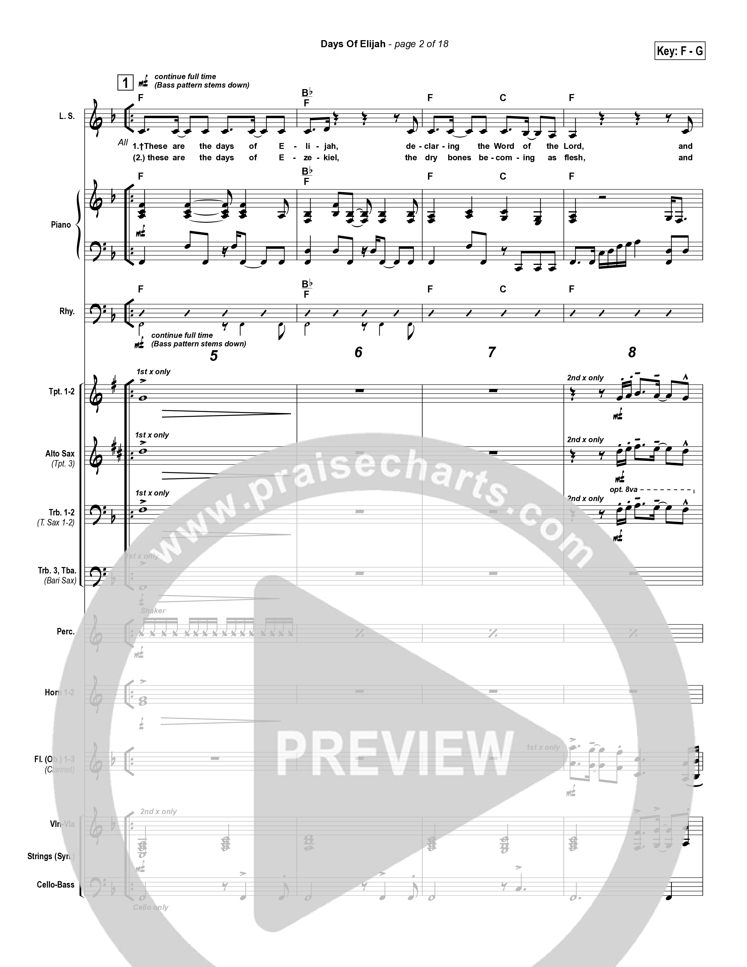 Days of Elijah Orchestration (Twila Paris)