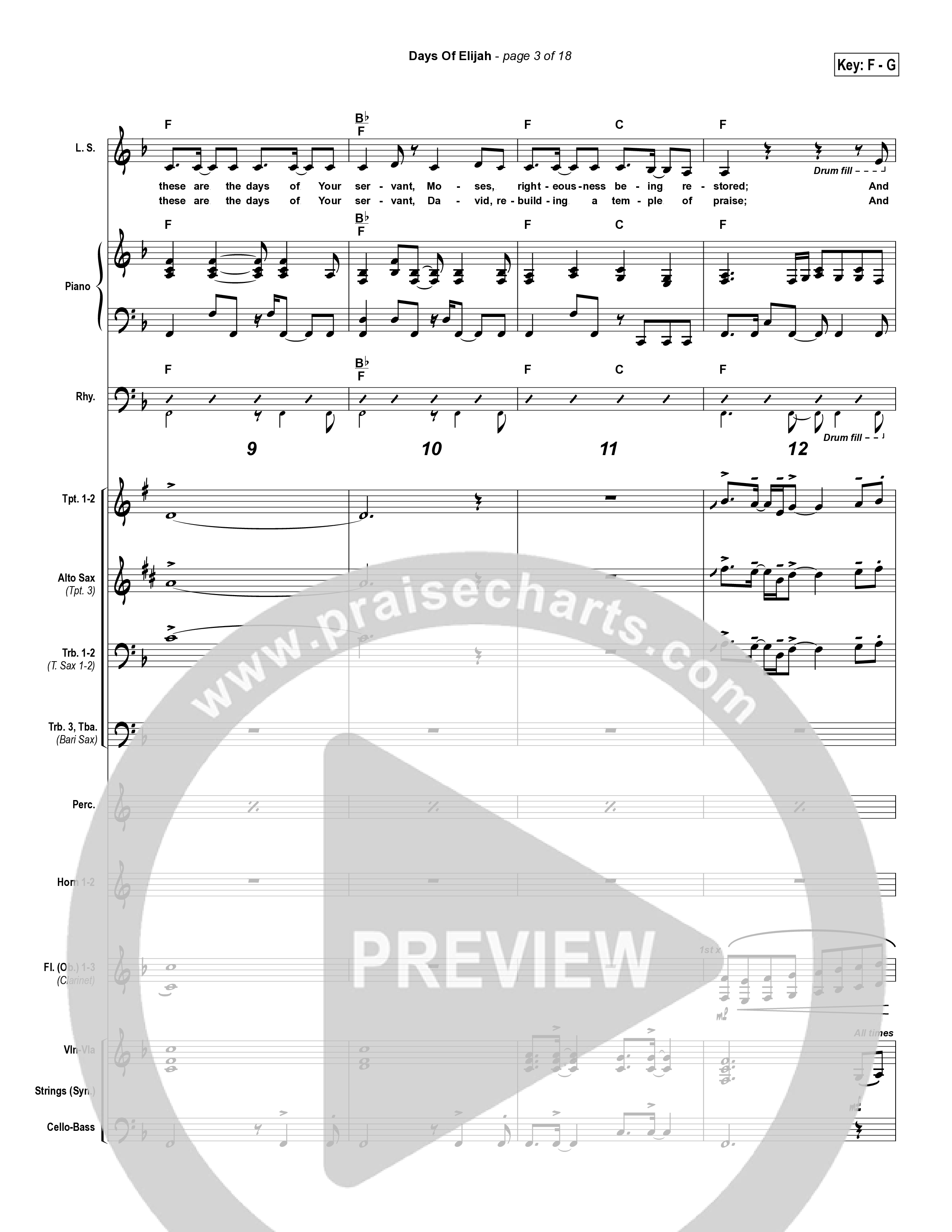 Days of Elijah Conductor's Score (Twila Paris)
