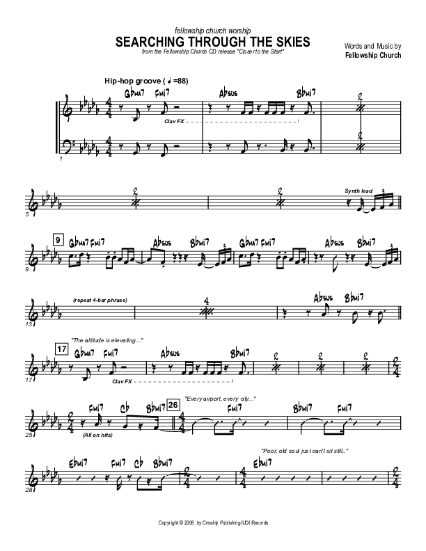 Searching Through The Skies Rhythm Chart (Fellowship Creative)