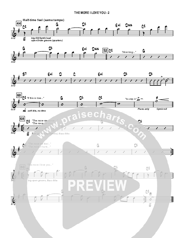 The More I Love You Rhythm Chart (Fellowship Creative)