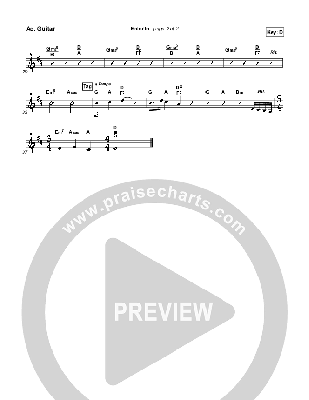 Enter In Acoustic Guitar (Twila Paris)