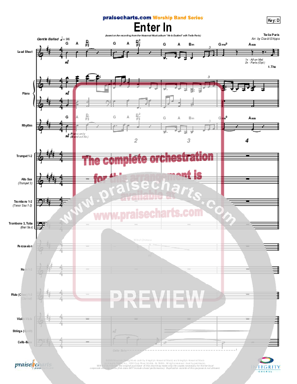Enter In Conductor's Score (Twila Paris)