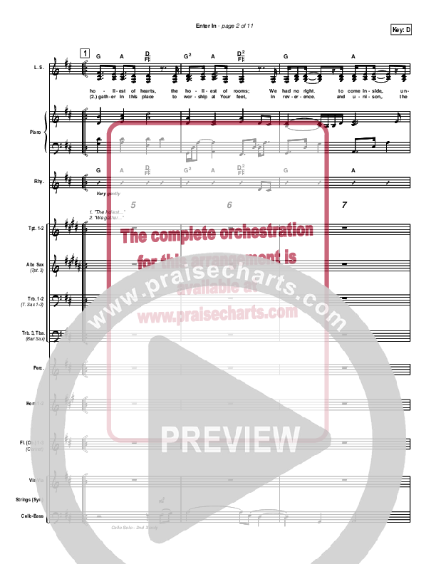 Enter In Conductor's Score (Twila Paris)