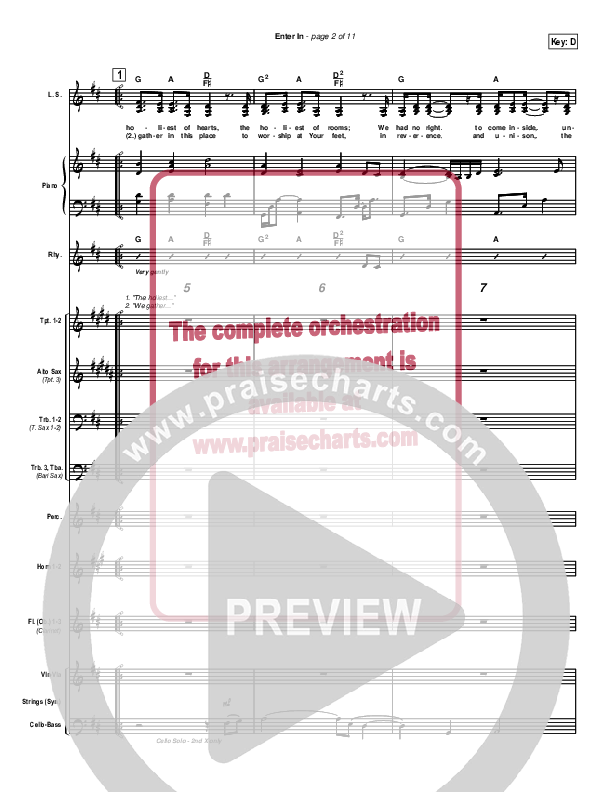 Enter In Orchestration (Twila Paris)