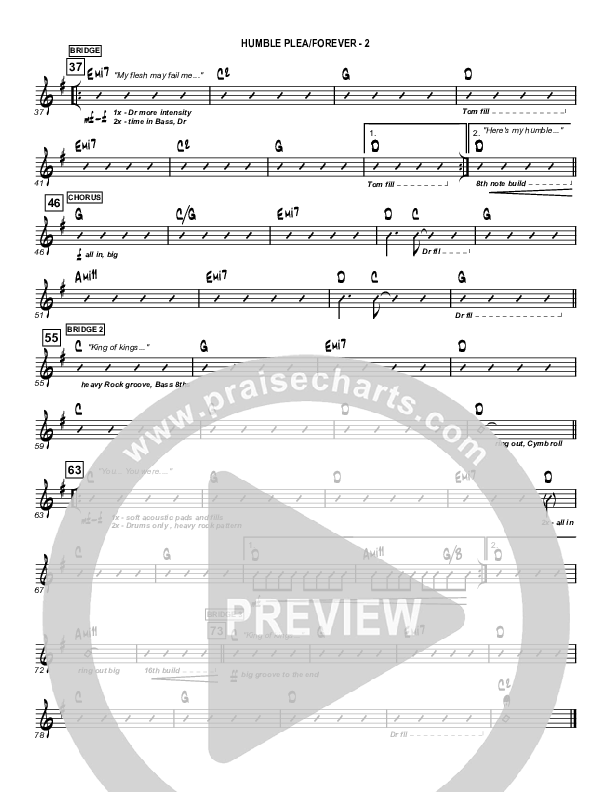 Humble Plea Forever Rhythm Chart (Fellowship Creative)