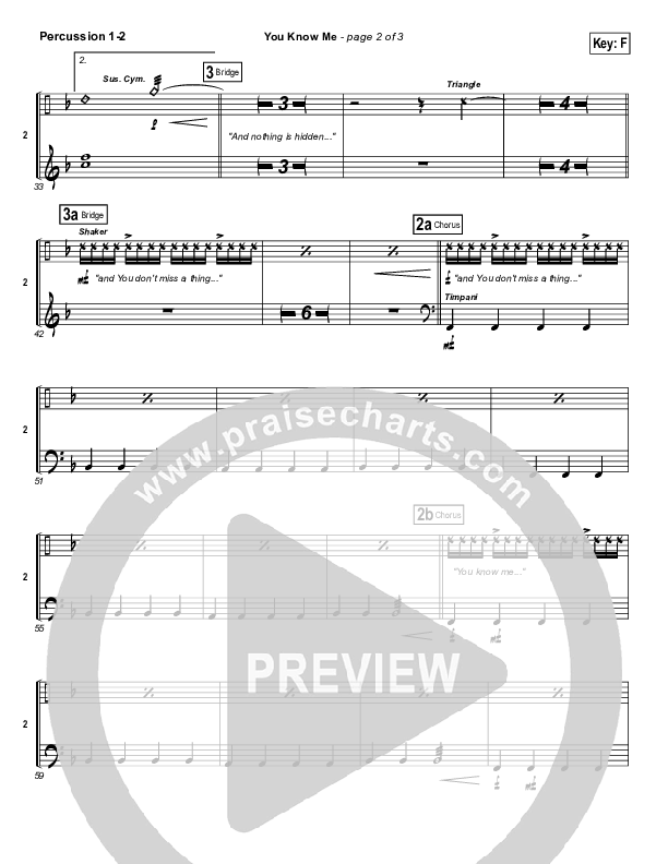 You Know Me Percussion (Bethel Music)