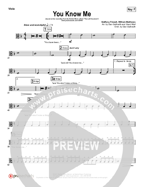 You Know Me Viola (Bethel Music)