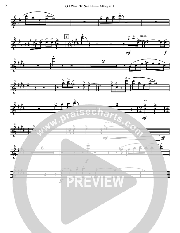 O I Want to See Him Alto Sax 1/2 (David Arivett)