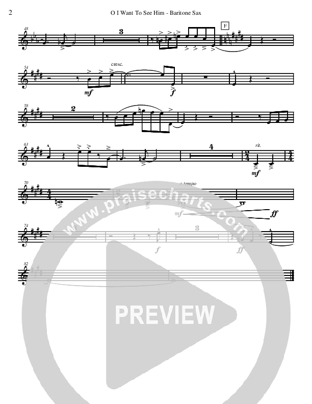 O I Want to See Him Bari Sax (David Arivett)