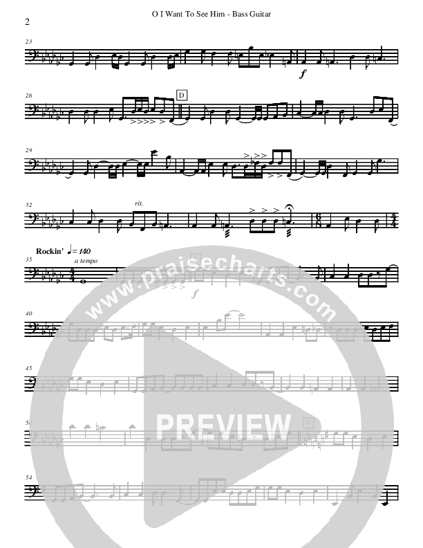 O I Want to See Him Bass Guitar (David Arivett)