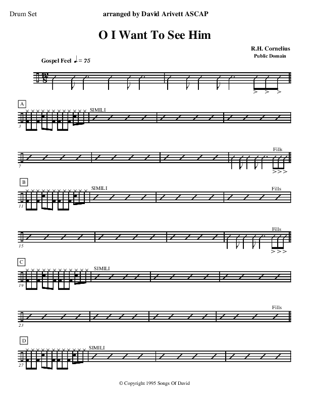 O I Want to See Him Drum Set (David Arivett)