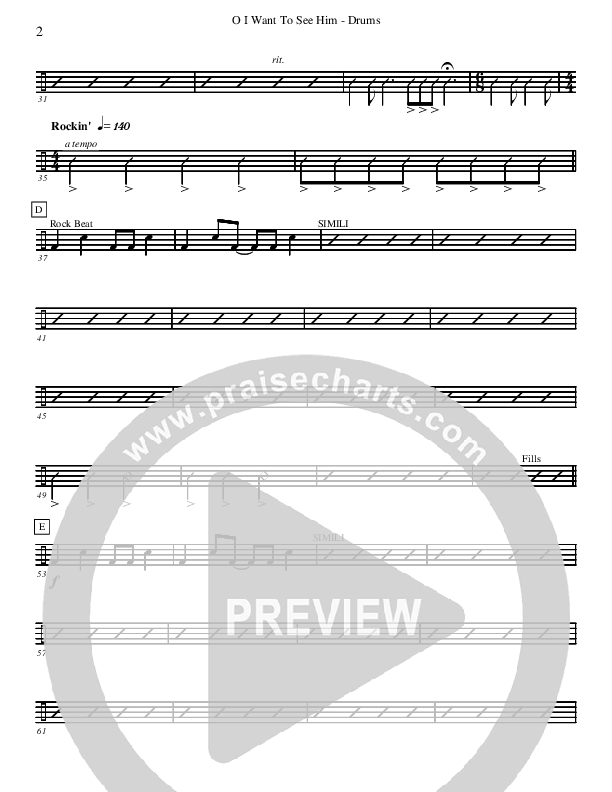 O I Want to See Him Drum Set (David Arivett)