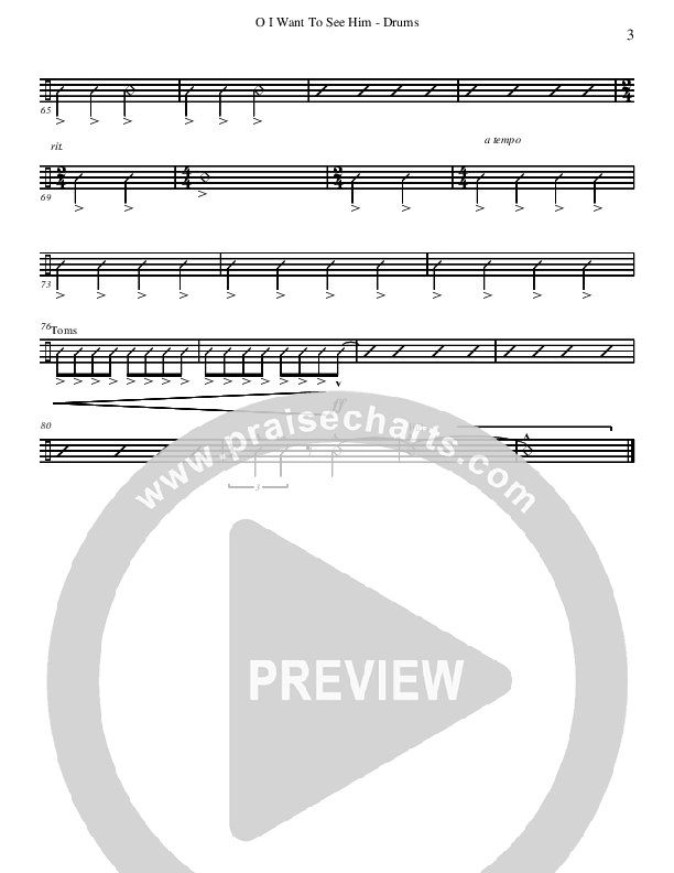 O I Want to See Him Drum Set (David Arivett)