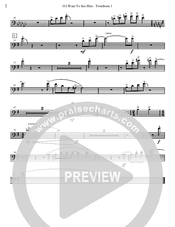 O I Want to See Him Trombone 1 (David Arivett)