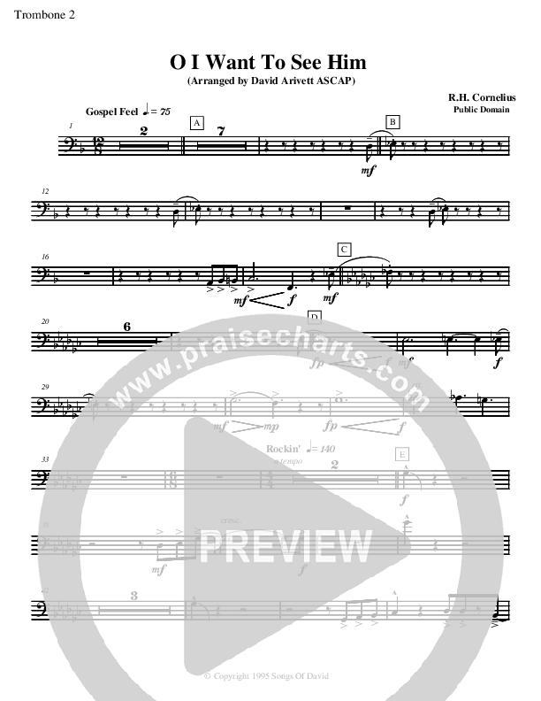 O I Want to See Him Trombone 2 (David Arivett)