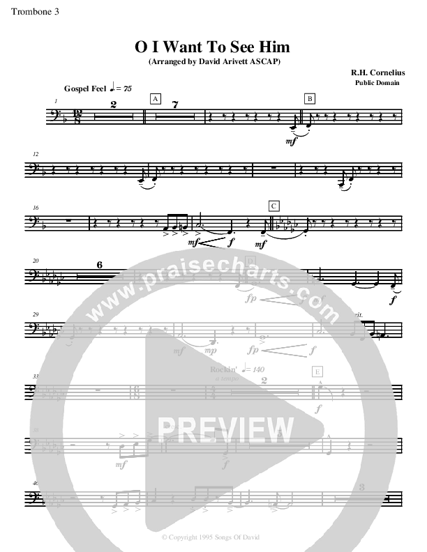 O I Want to See Him Trombone 3 (David Arivett)