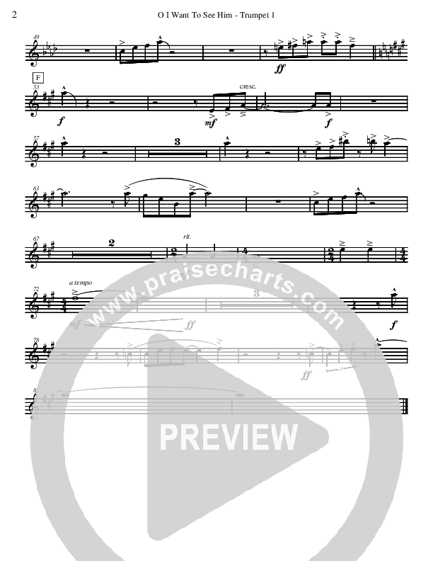 O I Want to See Him Trumpet 1 (David Arivett)