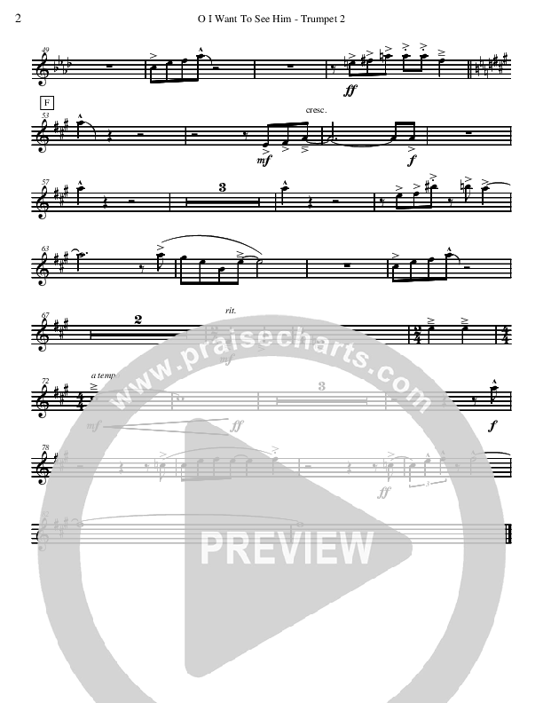 O I Want to See Him Trumpet 2 (David Arivett)