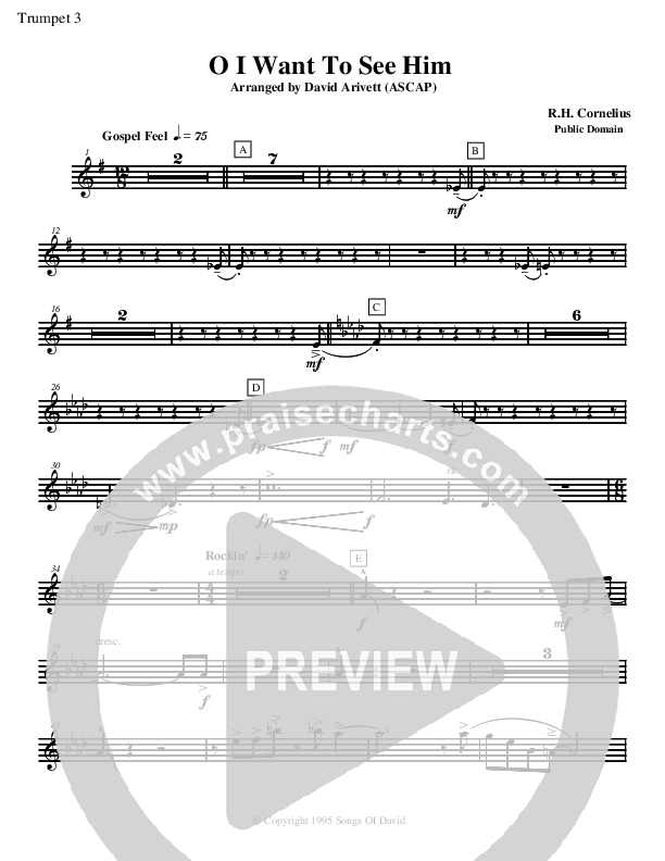 O I Want to See Him Trumpet 3 (David Arivett)