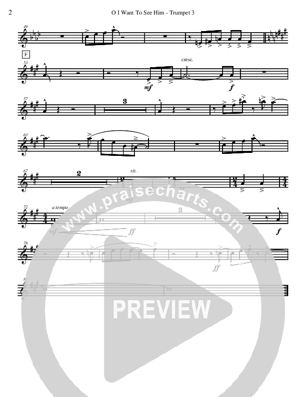 O I Want to See Him Trumpet 3 (David Arivett)