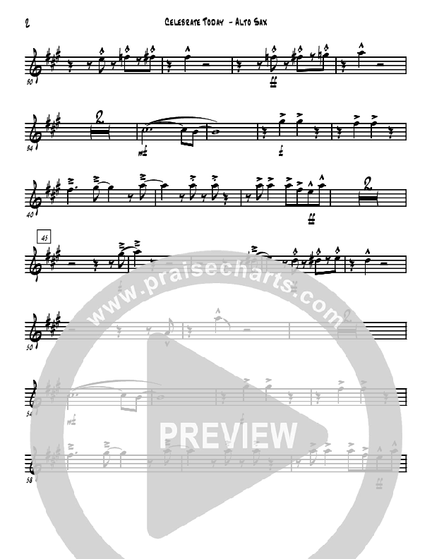 Celebrate Today Alto Sax (David Arivett)