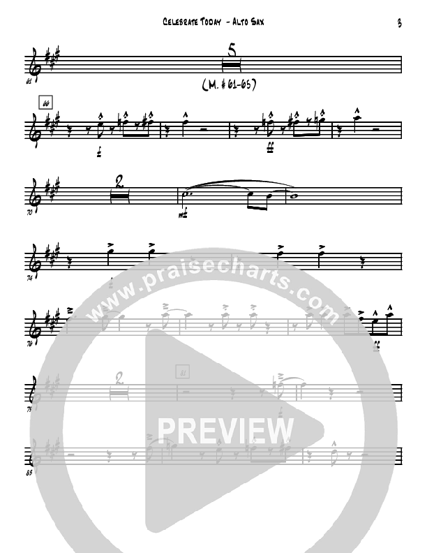 Celebrate Today Alto Sax (David Arivett)