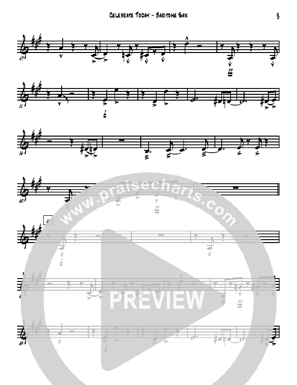 Celebrate Today Bari Sax (David Arivett)