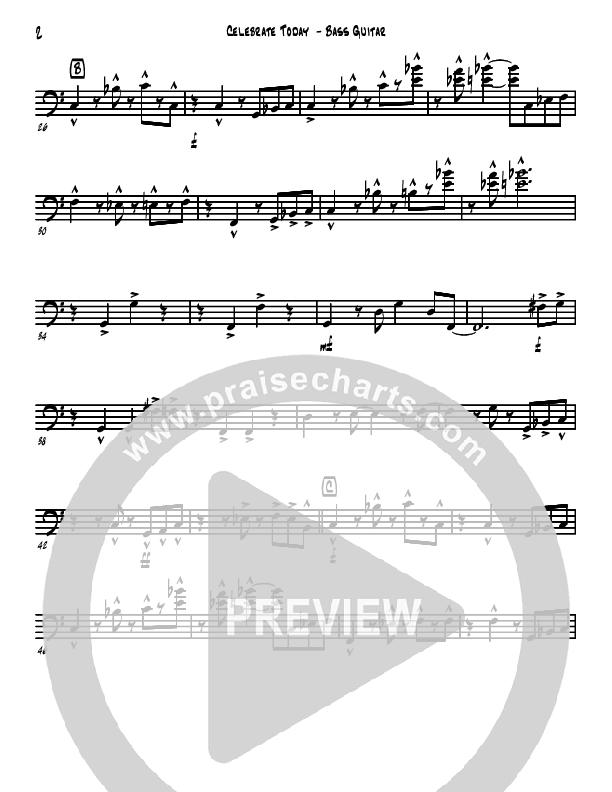 Celebrate Today Bass Guitar (David Arivett)