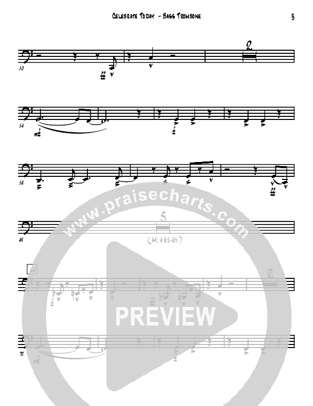 Celebrate Today Bass Trombone (David Arivett)