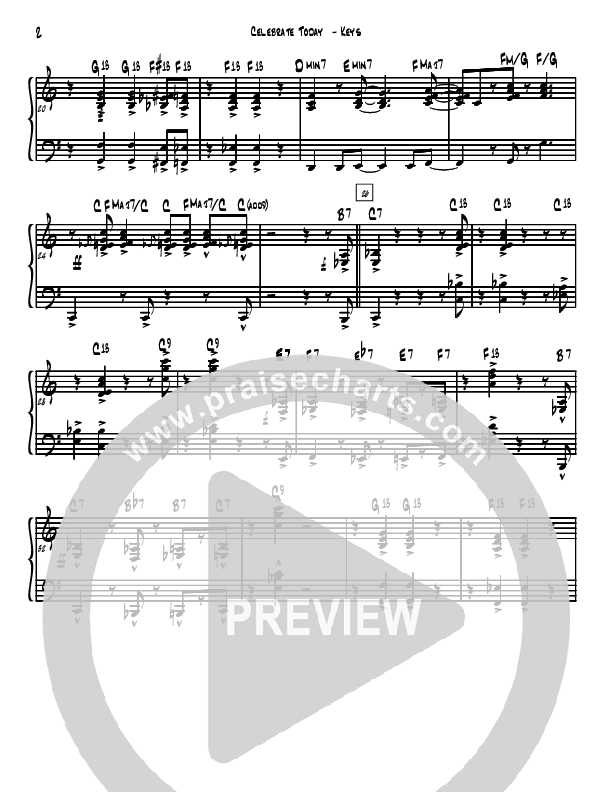 Celebrate Today Piano Sheet (David Arivett)