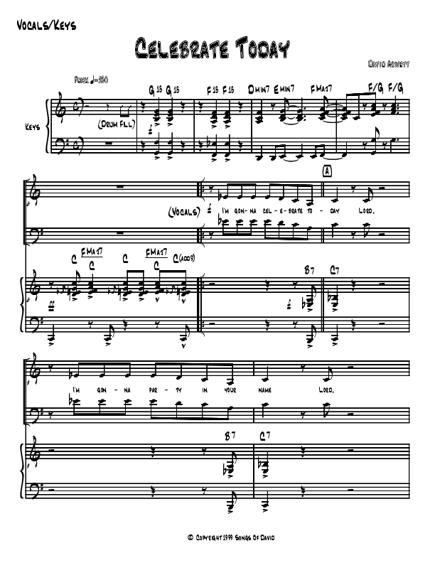 Celebrate Today Lead & Piano (David Arivett)