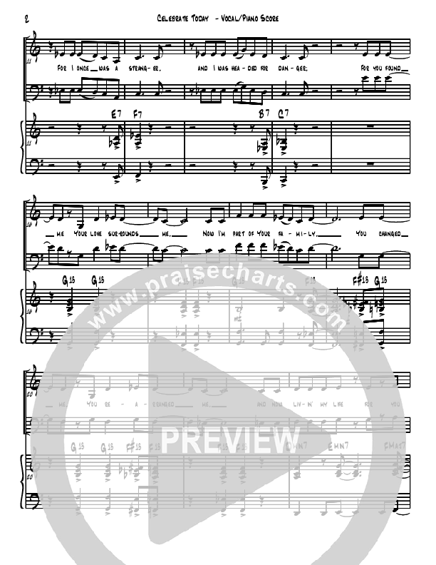 Celebrate Today Lead & Piano (David Arivett)
