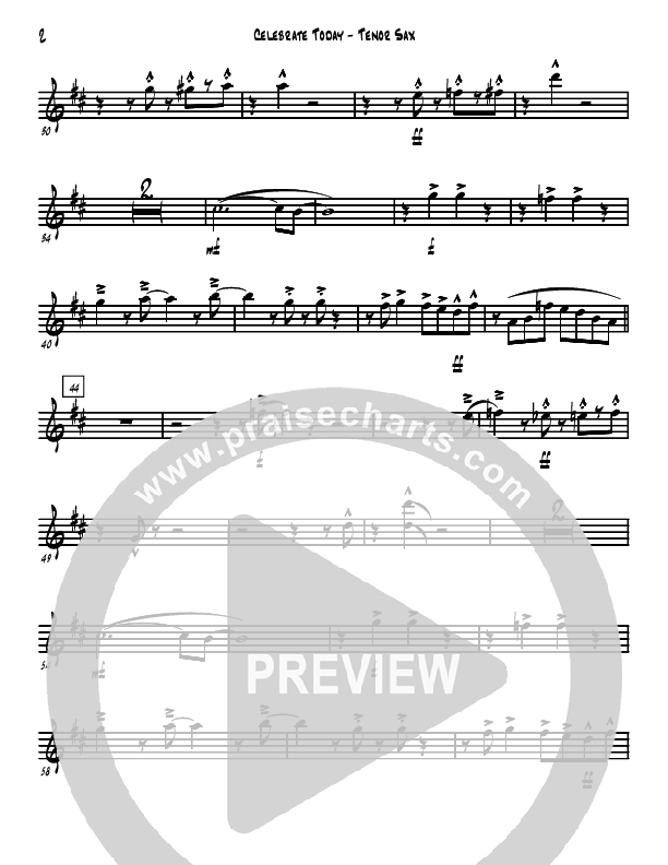 Celebrate Today Tenor Sax 2 (David Arivett)