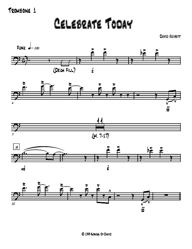 Celebrate Today Trombone 1 (David Arivett)