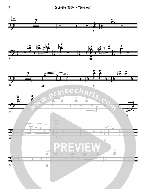 Celebrate Today Trombone 1 (David Arivett)