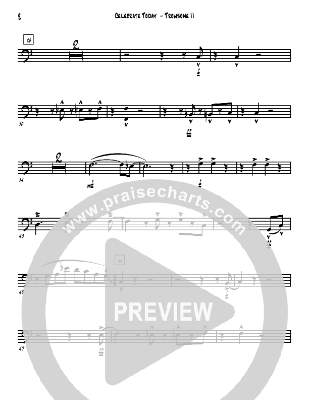 Celebrate Today Trombone 2 (David Arivett)