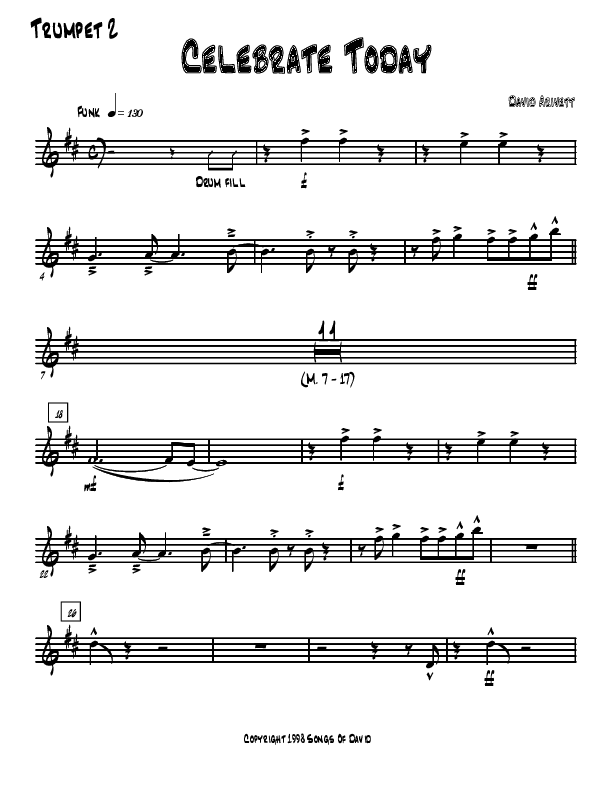 Celebrate Today Trumpet 2 (David Arivett)