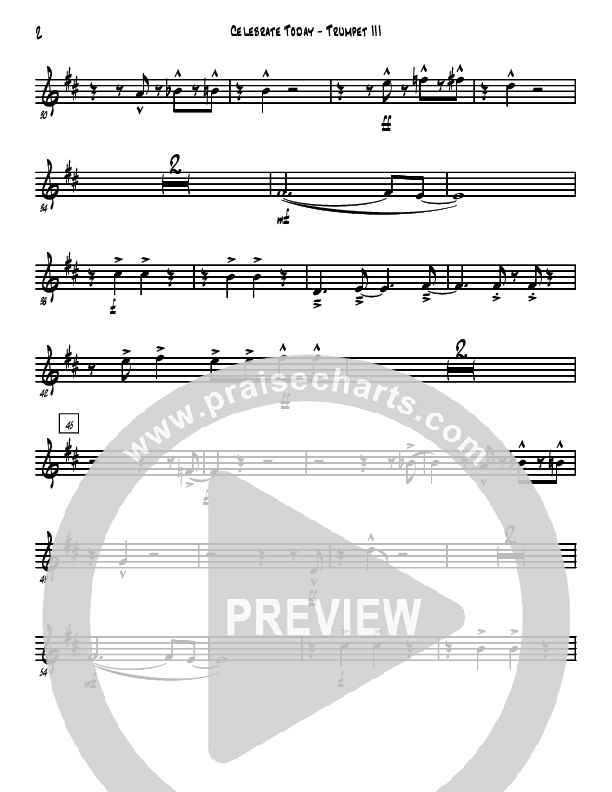 Celebrate Today Trumpet 3 (David Arivett)