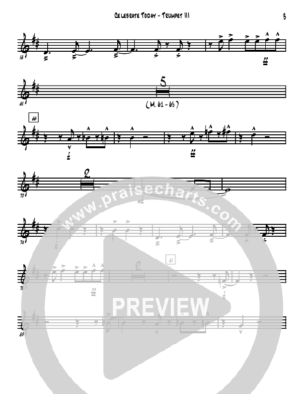 Celebrate Today Trumpet 3 (David Arivett)