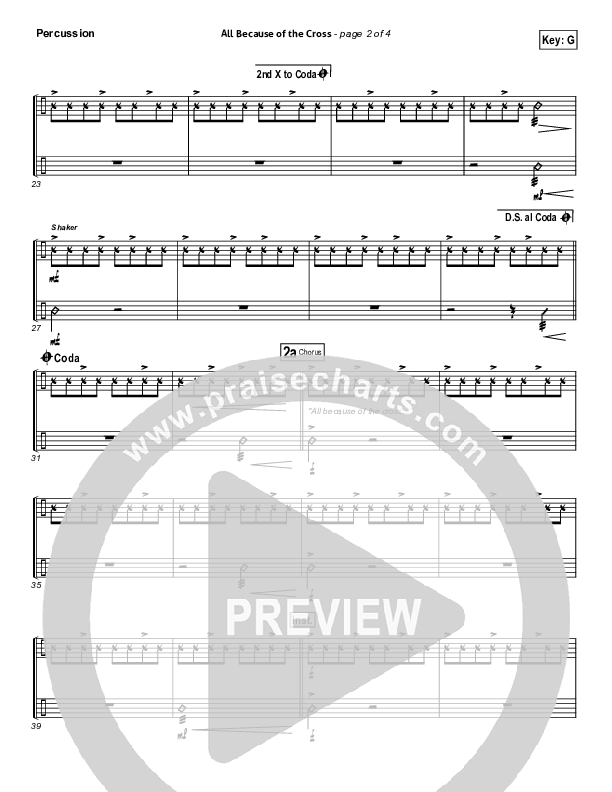 All Because Of The Cross Percussion (Paul Baloche)