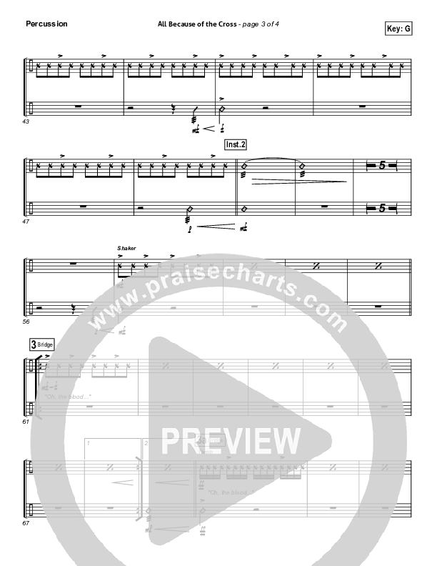 All Because Of The Cross Percussion (Paul Baloche)