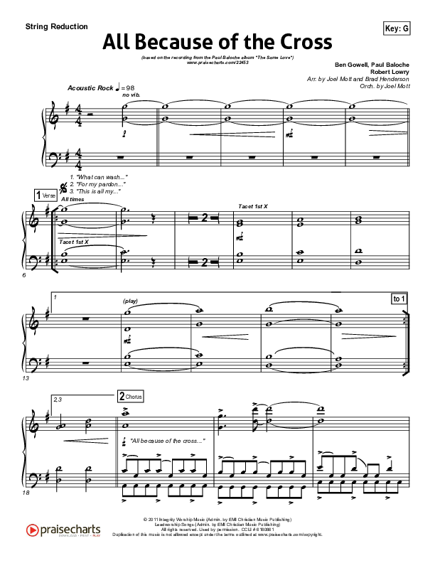 All Because Of The Cross Synth Strings (Paul Baloche)