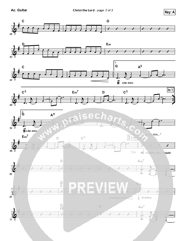 Christ The Lord Acoustic Guitar (Paul Baloche)