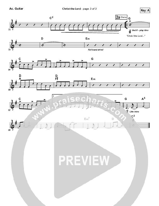 Christ The Lord Acoustic Guitar (Paul Baloche)