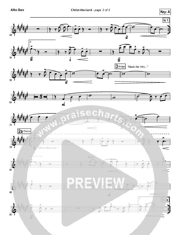 Christ The Lord Alto Sax (Paul Baloche)