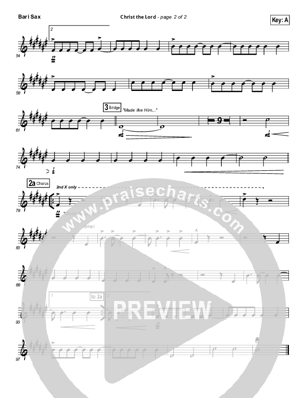 Christ The Lord Bari Sax (Paul Baloche)