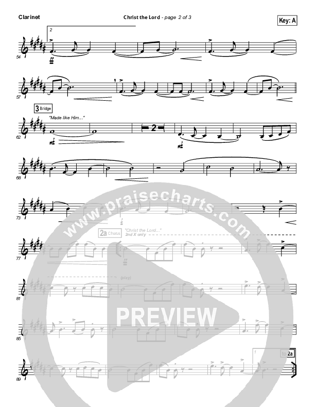 Christ The Lord Clarinet (Paul Baloche)