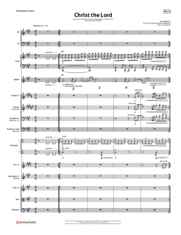 Christ The Lord Conductor's Score (Paul Baloche)