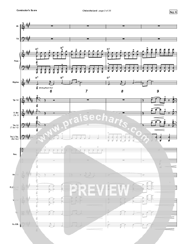 Christ The Lord Conductor's Score (Paul Baloche)