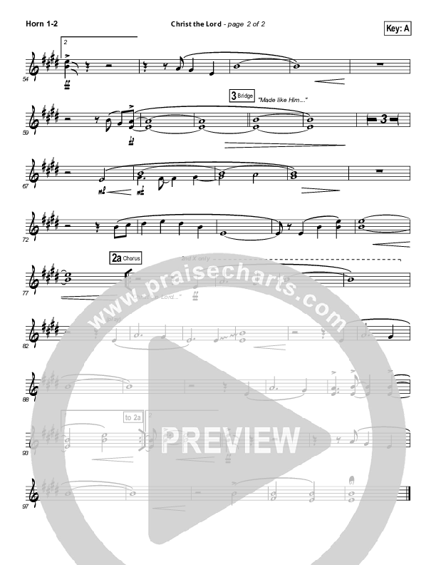 Christ The Lord French Horn 1/2 (Paul Baloche)